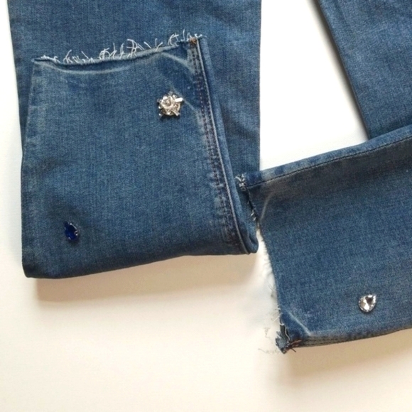 EXPRESS Girlfriend Highrise Jeweled Jeans! - Picture 5 of 8